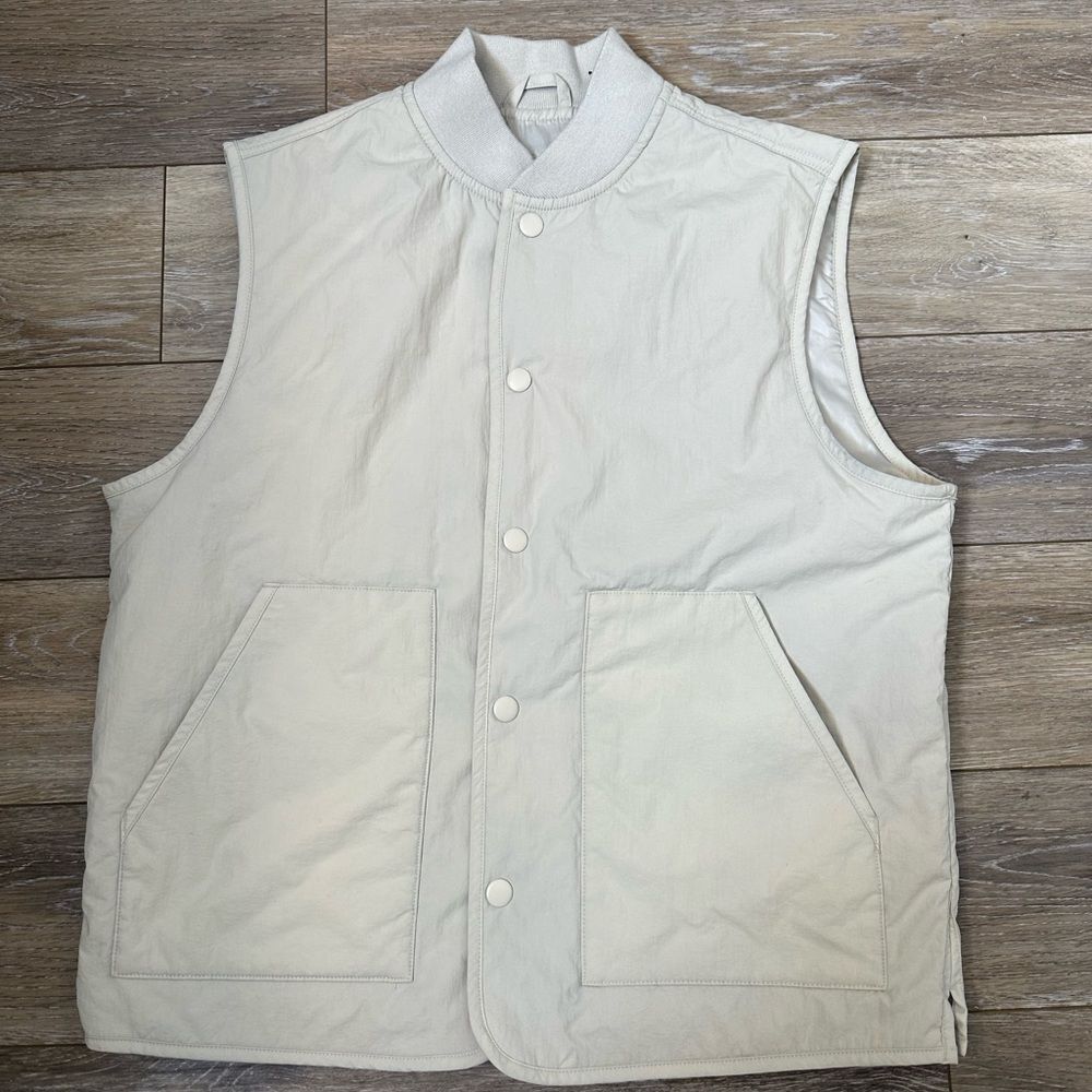 Old Navy Cream Sleeveless Jacket Vest Sz M